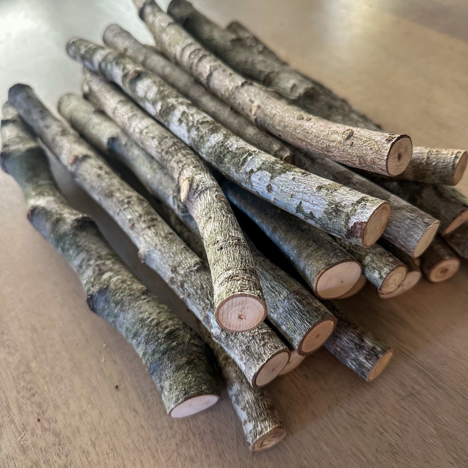 Bundle of 8 natural wooden sticks for Dog Stick Library